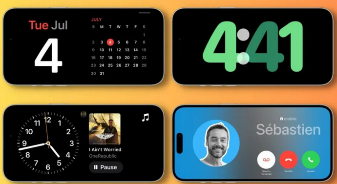 靖州苹果手机维修分享iOS17横屏充电待机显示有什么好处 