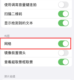 靖州苹果手机维修网点分享iPhone如何开启九宫格构图功能