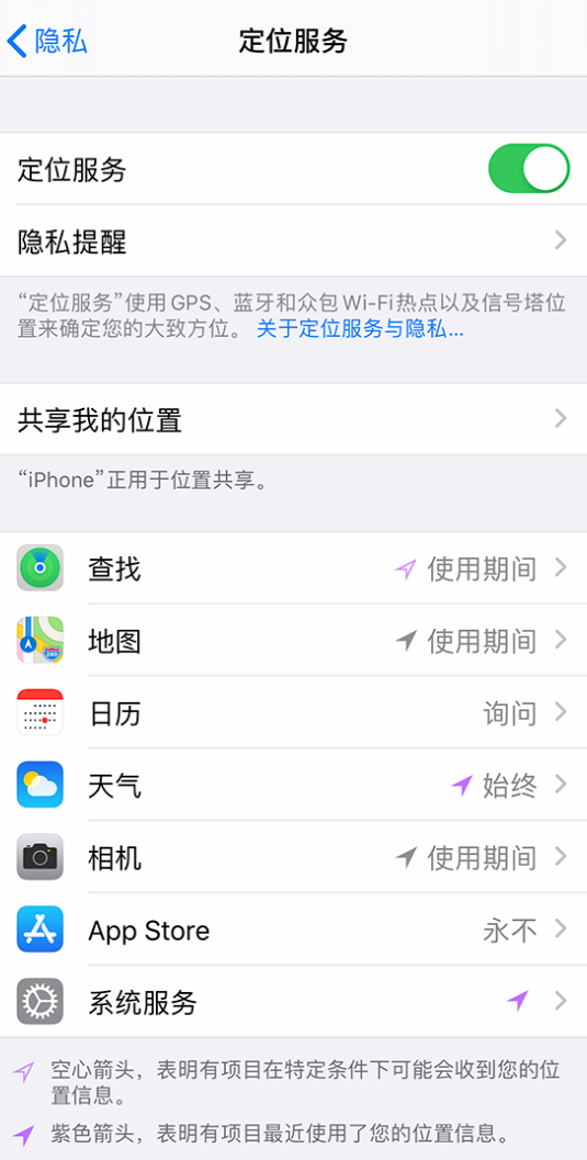 靖州苹果手机维修分享iPhone 状态栏中时间显示为蓝色图标是什么情况 